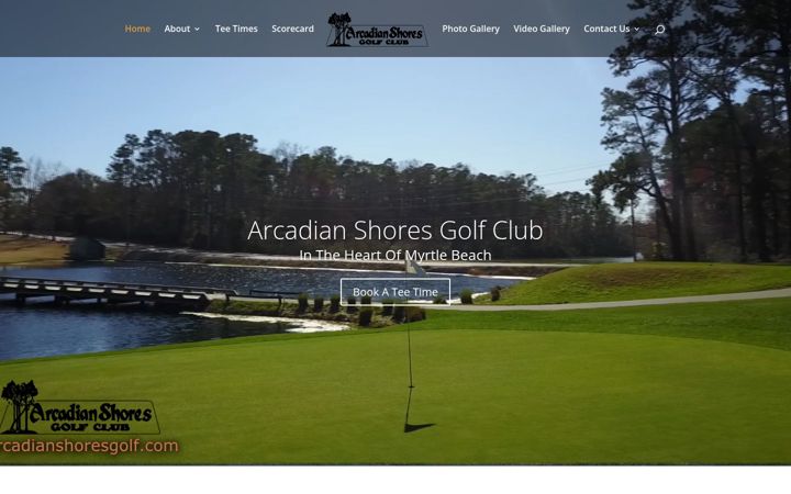 Screenshot of arcadianshoresgolf.com