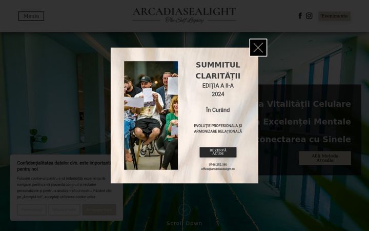 Ekrano kopija arcadiasealight.ro