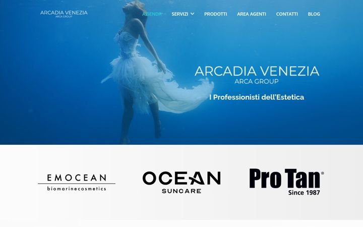 Kuvakaappaus sivustosta arcadiavenezia.com