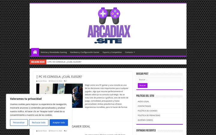 Capture d'écran de arcadiax.site