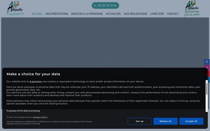 Screenshot of arcadiepaysagiste.fr