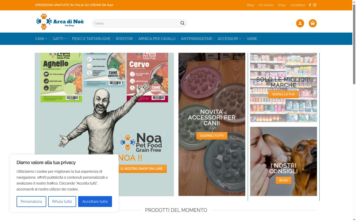 Screenshot des Einwilligungsbanners vor jeglicher Interaktion