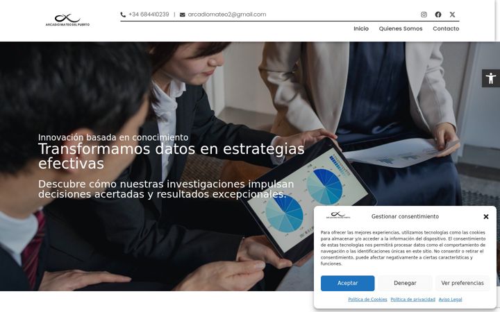 Screenshot of arcadiomateo.es
