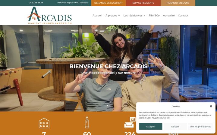 Ekrano kopija arcadis-hif.org