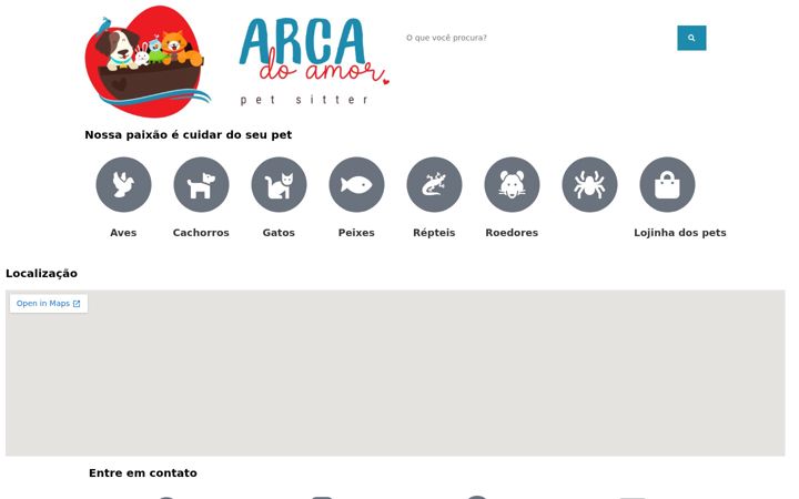 Ekrano kopija arcadoamorpetsitter.com.br