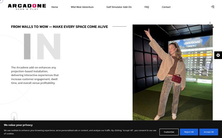 Screenshot of arcadone.com