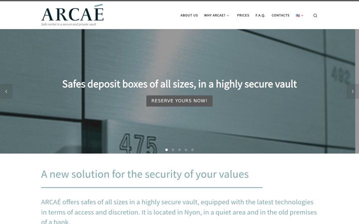 Screenshot of arcae.ch