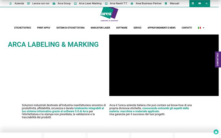 Screenshot of arcalabelingmarking.com