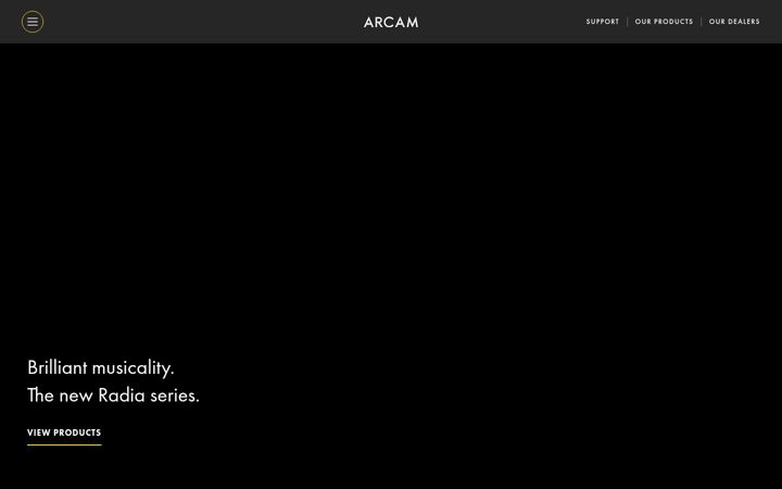 Ekrano kopija arcam.co.uk