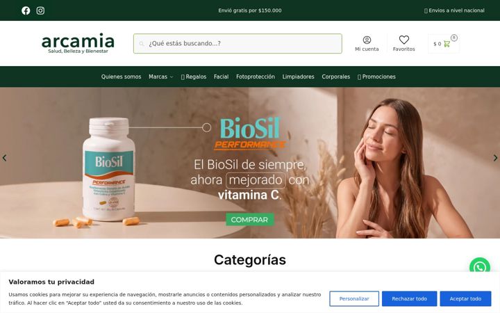Screenshot of arcamia.com.co