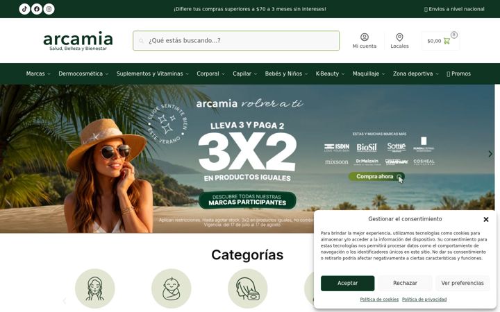 Screenshot του arcamia.com