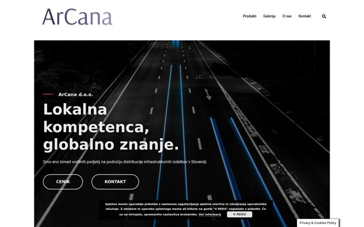 Screenshot of arcana.si
