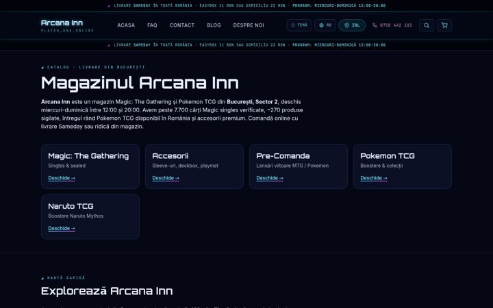Screenshot ta' arcanainn.ro