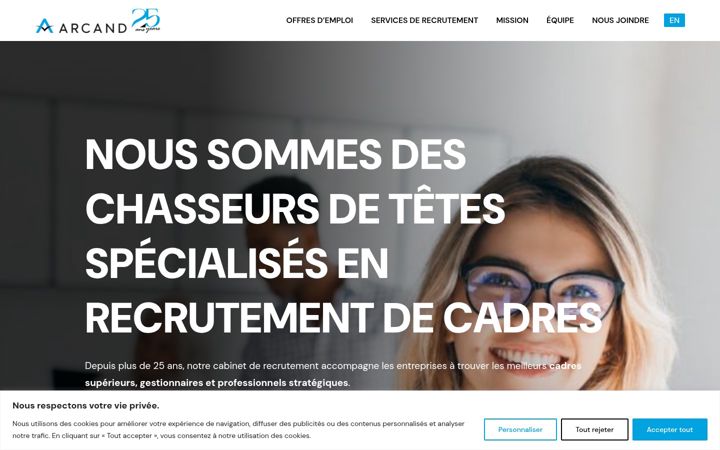 Screenshot of arcandassocies.com