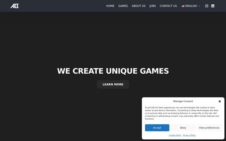 Screenshot of arcanebytegames.com