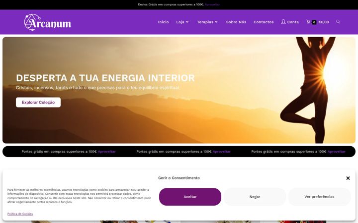Ekrānuzņēmums no arcanum.com.pt