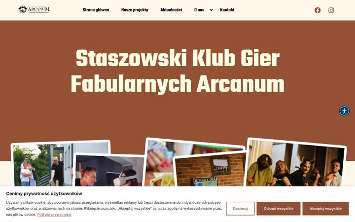 Ekrānuzņēmums no arcanum.org.pl