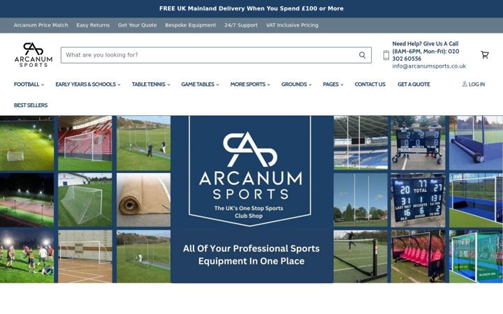 Screenshot of arcanumsports.co.uk
