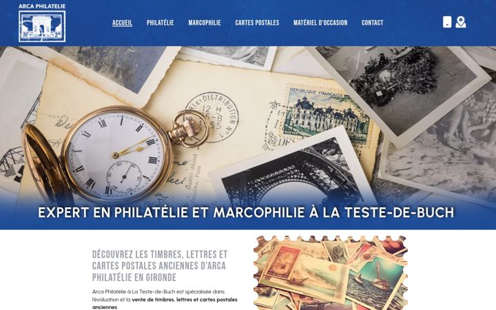 Screenshot of arcaphilatelie.fr