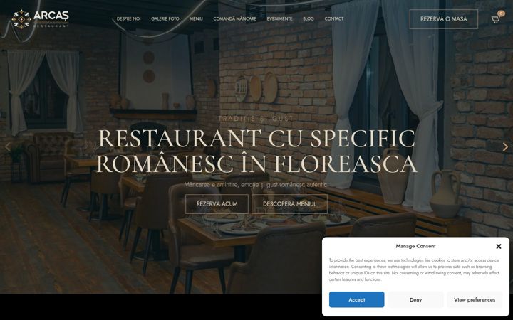 Screenshot of arcarestaurant.ro