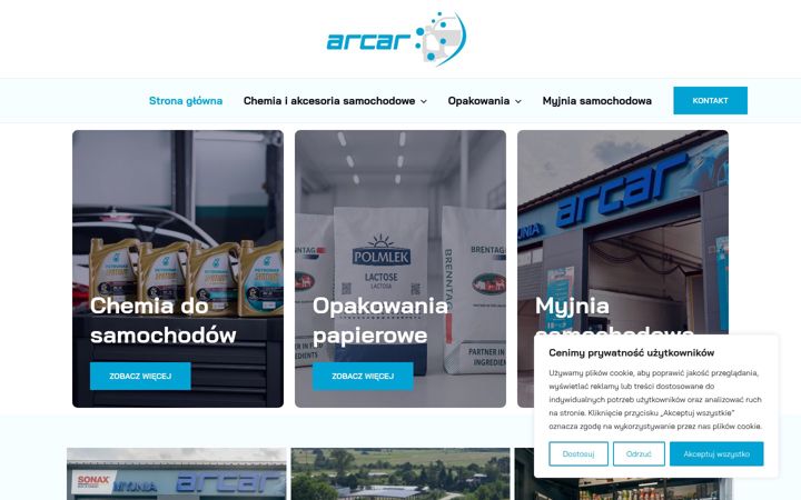Ekrānuzņēmums no arcarwegrow.pl