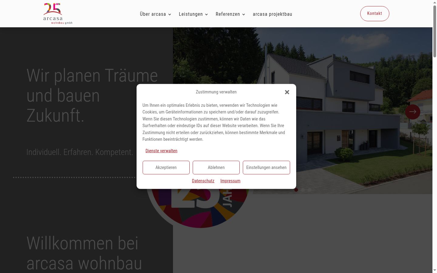 Screenshot tal-banner tal-kunsens muri qabel kwalunkwe interazzjoni