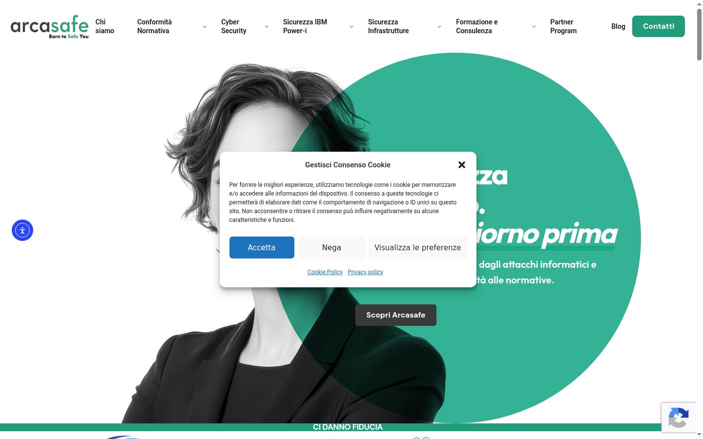 Capture d'écran de la bannière de consentement affichée avant toute interaction