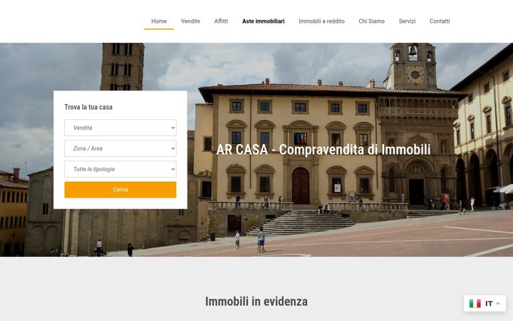 Screenshot of arcasasrl.com