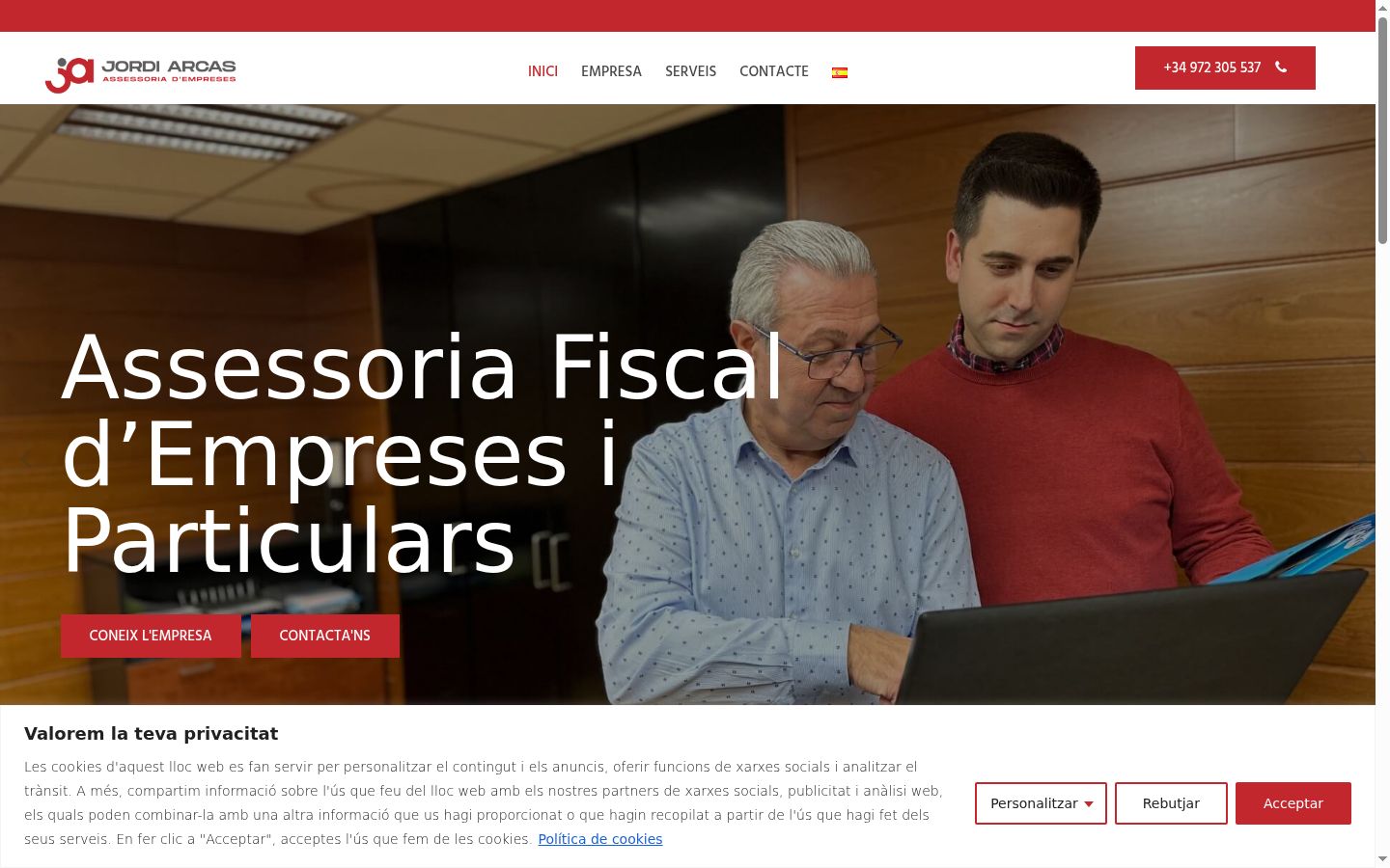 Screenshot tal-banner tal-kunsens muri qabel kwalunkwe interazzjoni