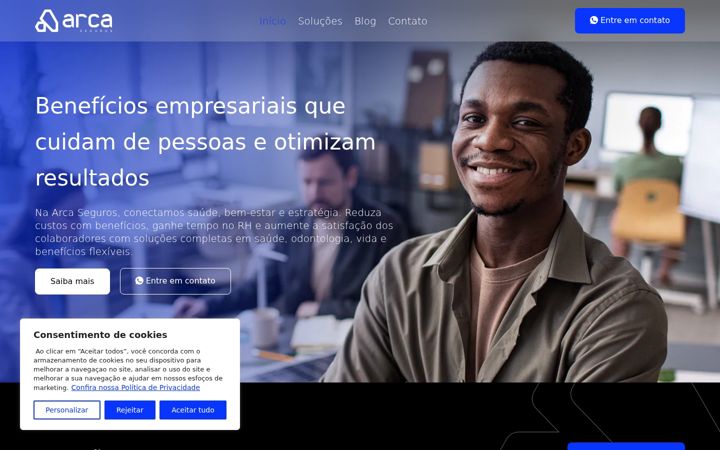 Screenshot του arcaseg.com.br