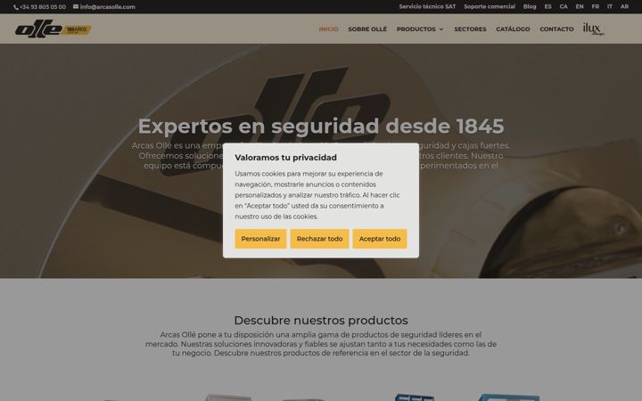 Screenshot of arcasolle.com