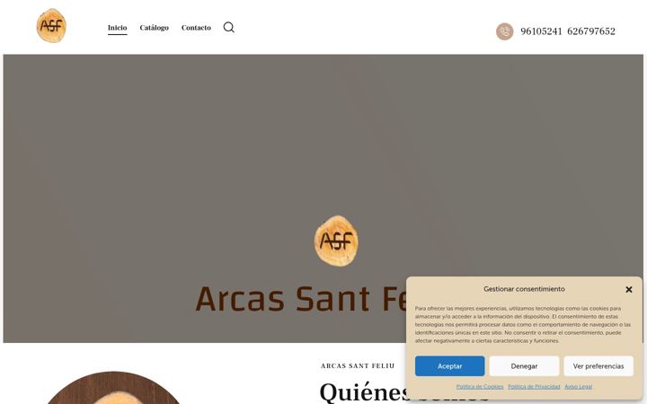 Screenshot ta' arcassantfeliu.es