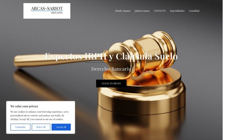 Zrzut ekranu arcassariotabogados.com