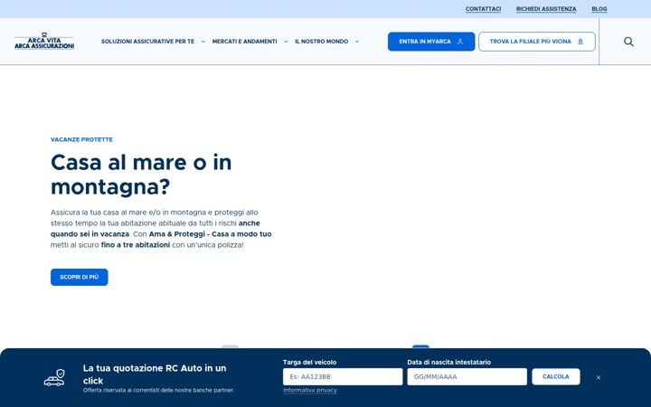 Ekrano kopija arcassicura.it