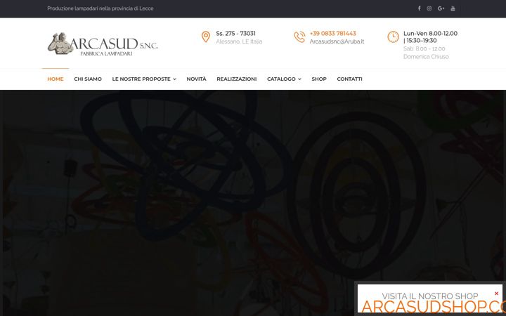 Zrzut ekranu arcasudlampadari.com