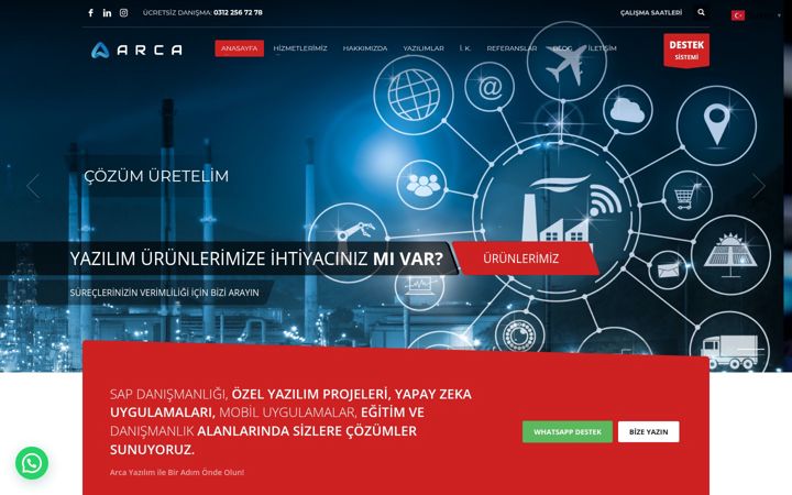 Zrzut ekranu arcayazilim.com