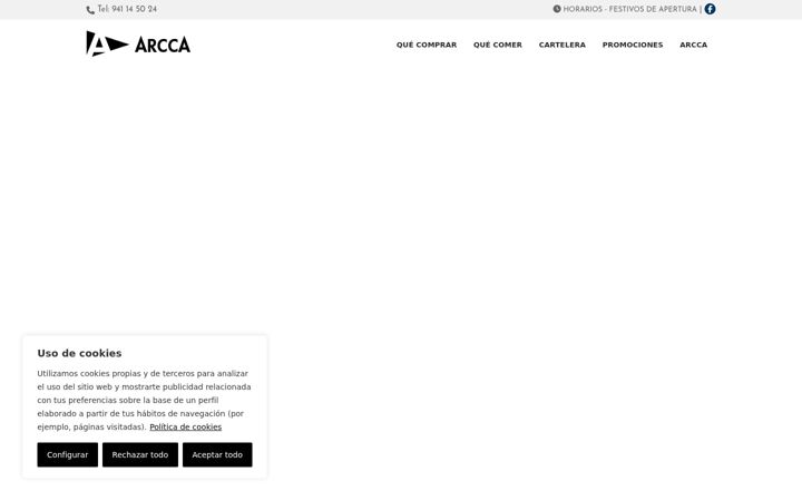 Captura de ecrã de arcca.es