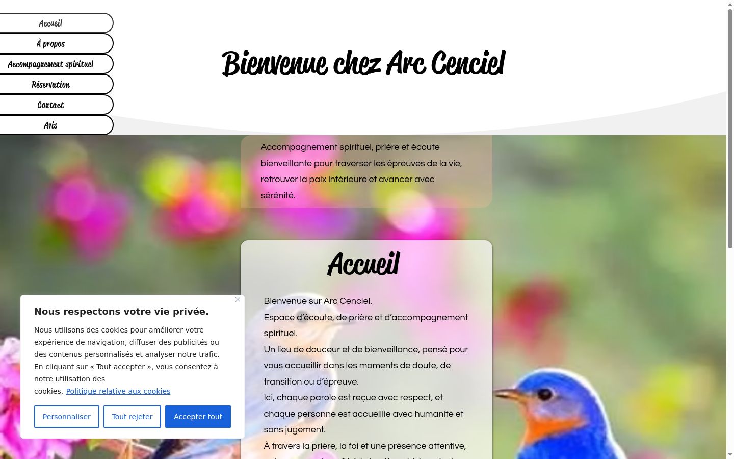 Screenshot tal-banner tal-kunsens muri qabel kwalunkwe interazzjoni
