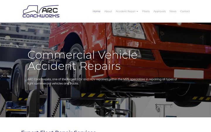 Screenshot ta' arccoachworks.com