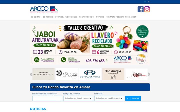 Screenshot ta' arccoamara.com