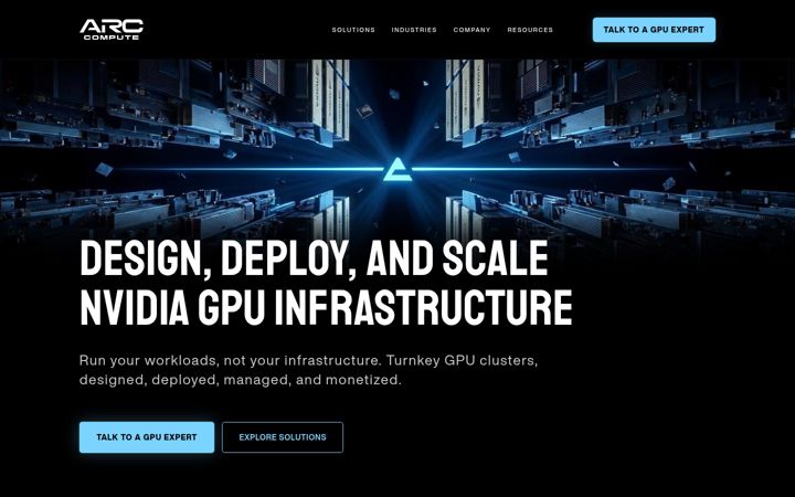 Screenshot of arccompute.io