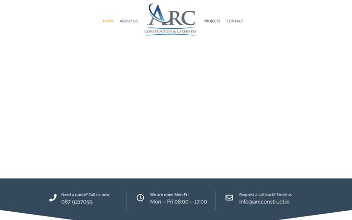 Screenshot of arcconstruct.ie