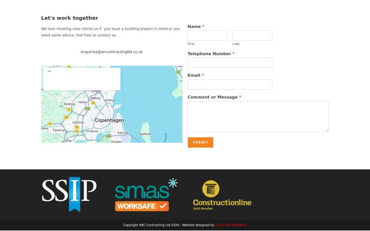 Screenshot of arccontractingltd.co.uk