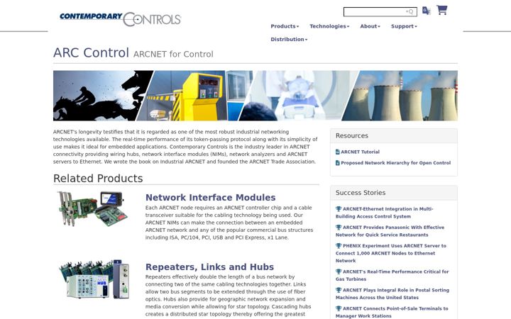 Screenshot of arccontrol.com