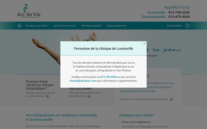 Screenshot of arcdevie.com