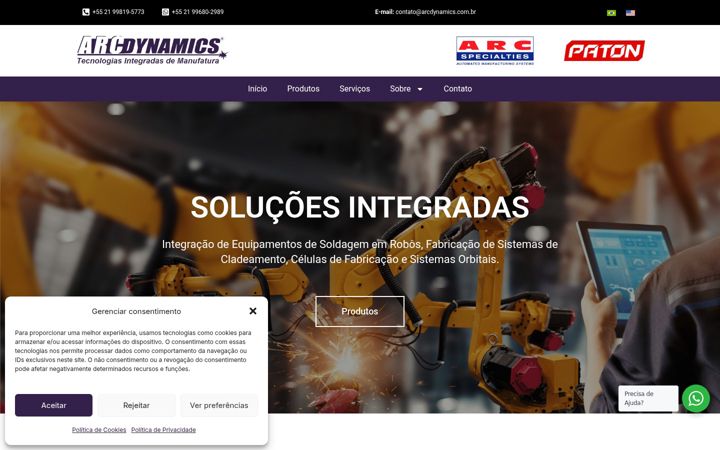 Ekrano kopija arcdynamics.com.br