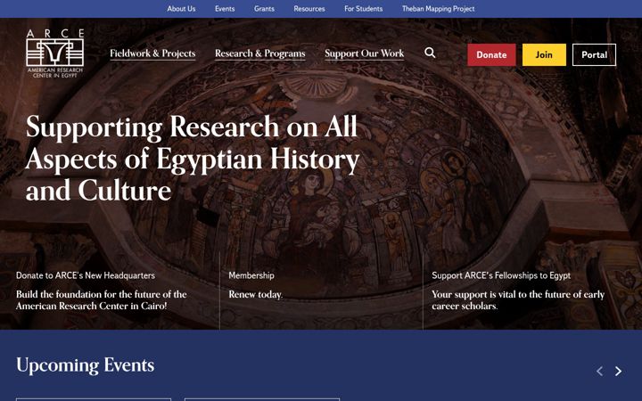 Screenshot of arce.org
