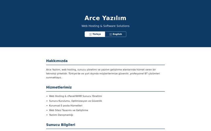 Screenshot of arcedns.com