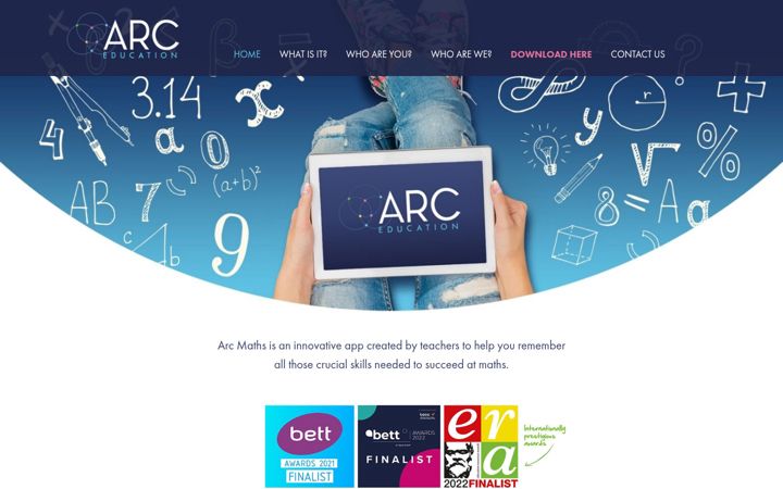 Screenshot of arceducation.co.uk