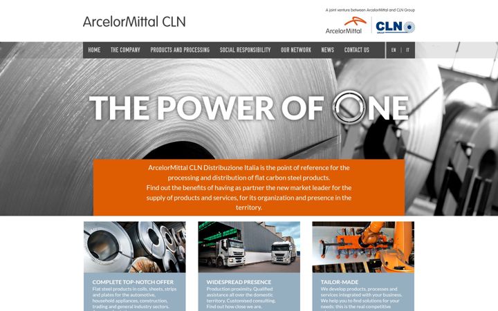 Screenshot of arcelormittalcln.com